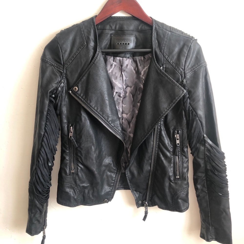 BLANK NYC Women’s Black Leather Jacket XS New